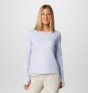 Women Columbia Boundless™ Days Knit Long Sleeve T-Shirt Blue | US-ILEPQB-586