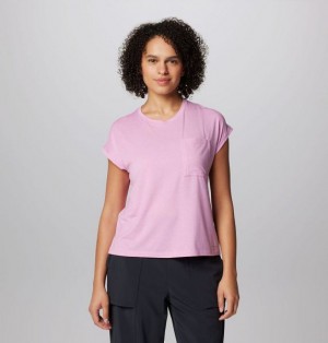 Women Columbia Boundless Trek™ Technical T-Shirt Pink | US-KUNZWD-672