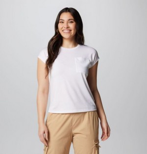 Women Columbia Boundless Trek™ Technical T-Shirt White | US-DLEVXG-539