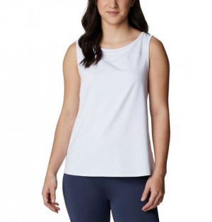 Women Columbia Chill River™ Technical Tank Top White | US-YKPVOG-714