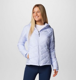 Women Columbia Heavenly™ Hooded Insulated Jackets Blue | US-FHPSKY-147