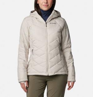 Women Columbia Heavenly™ Hooded Insulated Jackets Dark Grey | US-QHEFXC-893