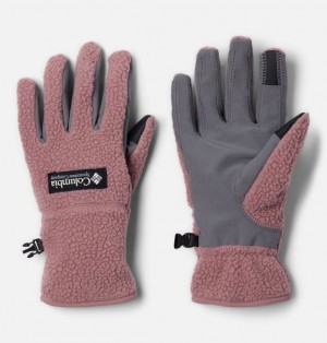 Women Columbia Helvetia™ II Sherpa Gloves Brown / Grey | US-UNSHDZ-473