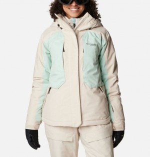 Women Columbia Highland Summit™ Waterproof Ski Jackets Dark Grey / Light Turquoise | US-RPSXHQ-805