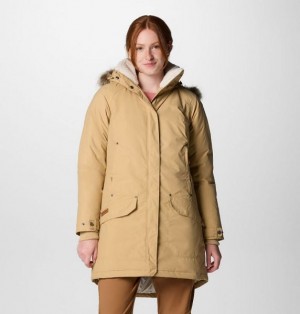 Women Columbia Icelandite™ TurboDown™ II Waterproof Insulated Jackets Khaki | US-QHIBLT-280