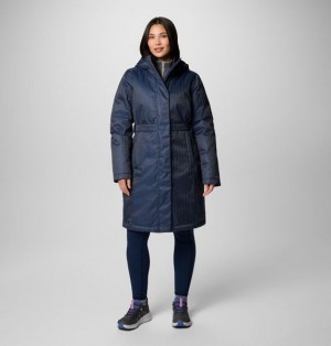 Women Columbia Juniper Ridge™ II Waterproof Down Parka Jackets Navy | US-MTCHDQ-652