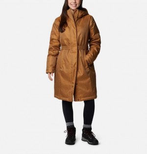 Women Columbia Juniper Ridge™ II Waterproof Down Parka Jackets Brown | US-QXGKSH-561