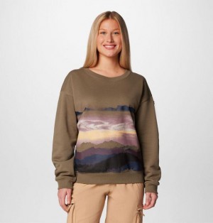 Women Columbia Meridian Creek™ Sweatshirts Grey / Green | US-DCYPUG-189