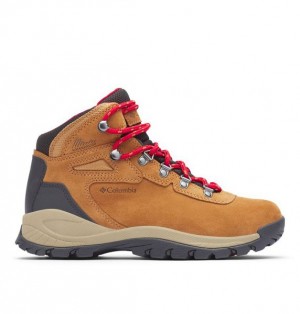 Women Columbia Newton Ridge™ Plus Waterproof Amped Hiking Boots Blue / Red | US-OBFSJM-794