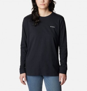 Women Columbia North Cascades™ Back Graphic Long Sleeve T-Shirt Black | US-MBNJDR-792