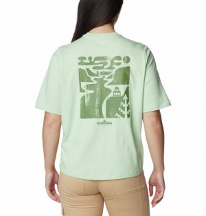 Women Columbia North Cascades™ Graphic T-Shirt Olive | US-ACPYFW-457