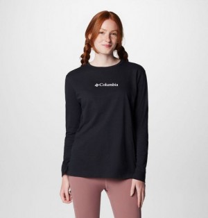 Women Columbia North Cascades™ Long Sleeve T-Shirt Black | US-ONKULA-014