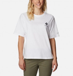 Women Columbia North Cascades™ Relaxed T-Shirt White | US-MICOBY-458