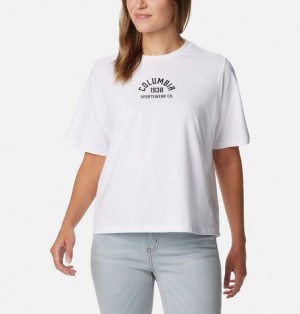 Women Columbia North Cascades™ Relaxed T-Shirt White | US-XUMQLA-907