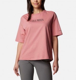 Women Columbia North Cascades™ Relaxed T-Shirt Pink | US-ZGIJEP-762