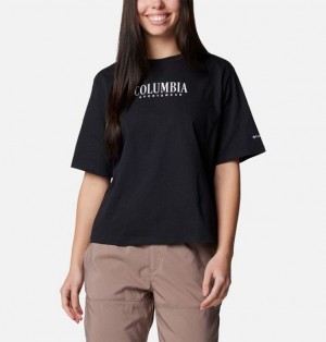 Women Columbia North Cascades™ Relaxed T-Shirt Black | US-YQZUGK-198