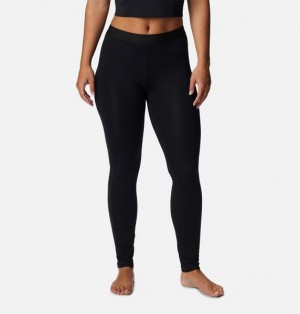 Women Columbia Omni-Heat™ Midweight Base Layer Pants Black | US-SZDRWF-834