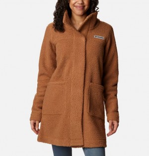 Women Columbia Panorama™ Long Parka Jackets Brown | US-QFUGSP-150