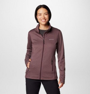 Women Columbia Park View™ Technical Fleece Jackets Burgundy | US-RYCDLO-521