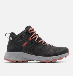 Women Columbia Peakfreak™ III Mid Outdry™ Hiking Shoes Dark Grey / Dark Coral | US-FNOZLU-469