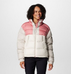 Women Columbia Pike Lake™ II Cropped Puffer Jacket Pink / Dark Grey | US-GBYJXD-750