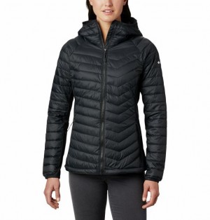 Women Columbia Powder Lite™ Hybrid Hooded Jackets Black | US-TQHAEN-247