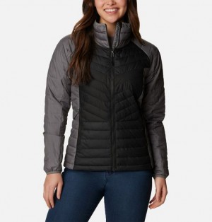 Women Columbia Powder Lite™ II Insulated Jackets Grey / Black / Dark Grey | US-QHFUKM-978