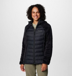 Women Columbia Powder Lite™ II Sherpa Hybrid Fleece Jackets Black | US-ORKQNH-490