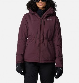 Women Columbia Powdered Peak™ Insulated Waterproof Ski Jackets Burgundy | US-MVOLWG-067