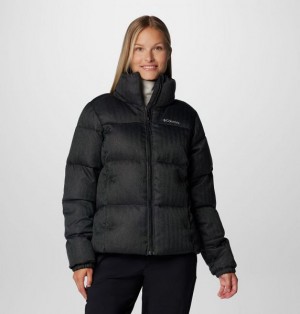 Women Columbia Puffect™ Herringbone Puffer Jacket Black | US-LZPTIC-951