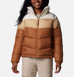 Women Columbia Puffect™ II Colourblock Puffer Jacket Brown | US-SMAPKE-612