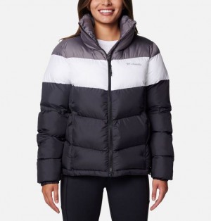 Women Columbia Puffect™ II Colourblock Puffer Jacket Black / White / Grey | US-PLRMDQ-641