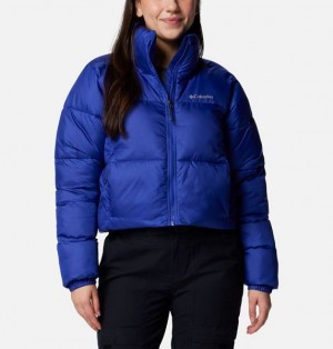 Women Columbia Puffect™ II Cropped Puffer Jacket Blue | US-LHFOSV-249