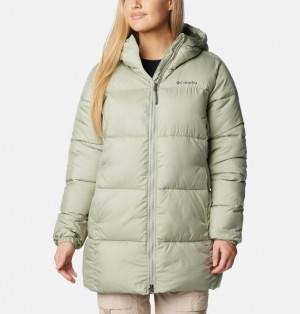 Women Columbia Puffect™ II Hooded Mid Puffer Jacket Green | US-HOUWAG-415