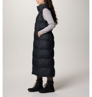 Women Columbia Puffect™ Long Puffer Vest Black | US-RCWJQA-601