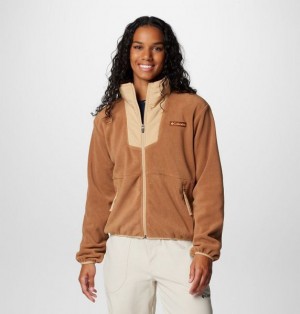 Women Columbia Sequoia Grove™ Fleece Jackets Brown | US-IYPGMK-295