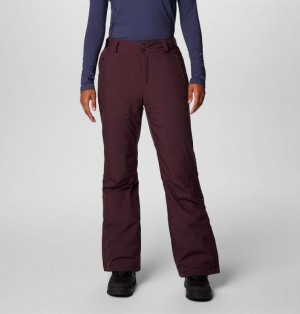 Women Columbia Shafer Canyon™ II Waterproof Ski Pants Burgundy | US-ZMVRHK-509