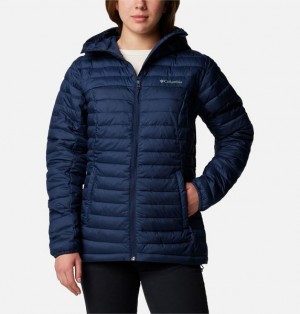 Women Columbia Silver Falls™ II Hooded Insulated Jackets Navy | US-UWMXZE-294