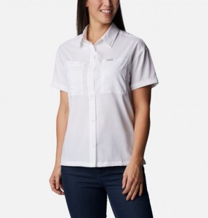 Women Columbia Silver Ridge Utility™ Sleeve Shirts White | US-FYUAEJ-173