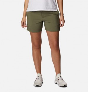 Women Columbia Silver Ridge Utility™ Walking Shorts Grey / Green | US-SAMRDZ-985