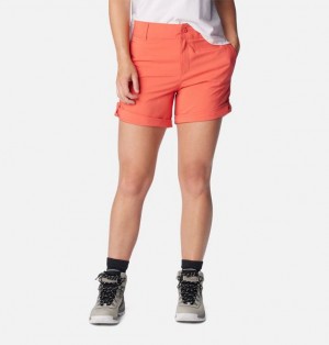 Women Columbia Silver Ridge Utility™ Walking Shorts Orange | US-UXKLDB-463