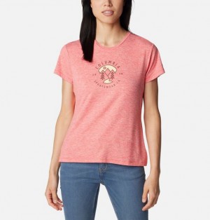 Women Columbia Sloan Ridge™ Technical Graphic T-Shirt Pink | US-UHJGEA-298