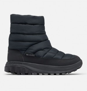 Women Columbia Snowtrot™ Waterproof Winter Boots Black / Titanium | US-KDSTQJ-350