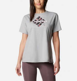 Women Columbia Sun Trek™ Technical Graphic T-Shirt Grey | US-KBMOCV-567