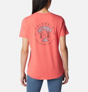 Women Columbia Sun Trek™ Technical Graphic T-Shirt Coral | US-YZQBVS-729