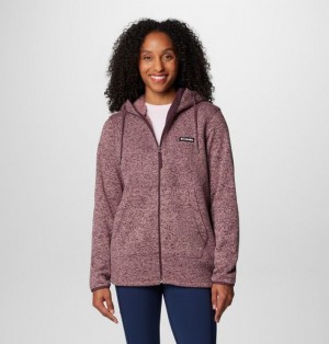 Women Columbia Sweater Weather™ II Sherpa Fleece Jackets Brown | US-PLHBYT-640