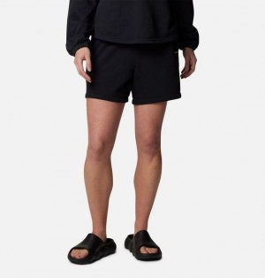 Women Columbia Trek™ French Terry Shorts Black | US-HCYGDS-713