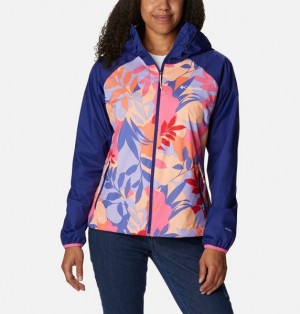 Women Columbia Ulica™ Rain Jackets Pink / Dark Blue | US-ARXTKO-942