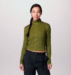 Women Columbia Wallowa™ Cropped Long Sleeve T-Shirt Green | US-ODQZLV-310