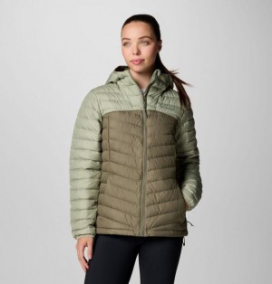 Women Columbia Westridge™ Hooded Down Jackets Grey / Green | US-CDMVOY-502